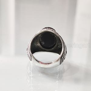 Mayorista Anillo para hombre Piedra preciosa de ónix negro natural Anillo de piedra natal de Diciembre Todos los tamaños Joyería de fiesta pesada Anillo de plata esterlina 925 - Product Image 5