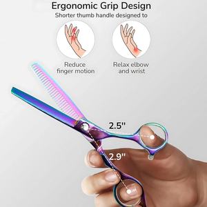 Professionnel Multi-Bleu Lame Droite En Acier Inoxydable Poignée Japonais J2 Lame Cheveux Maquillage Salon Ciseaux Bleu Foncé Barber Outil - Product Image 4