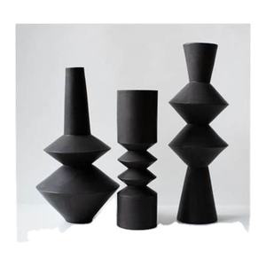 เชิงเทียนโลหะสีดำด้านมีสไตล์ที่วางเทียนบนโต๊ะที่มีสไตล์ของตกแต่งบ้านที่มีคุณภาพระดับพรีเมียมแท่นวางเทียน3ดีไซน์ - Product Image 1