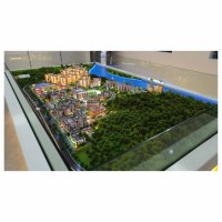 Modèle d'échelle architecturale scolaire de haute qualité avec éclairage LED pour exposition éducative