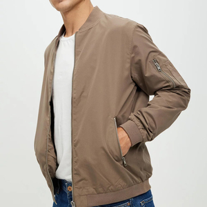 Chaquetas de bombardero de lona para hombre de alta calidad, cuello levantado, secado rápido, impermeables, mangas completas, Impresión de logotipo personalizado, ropa de calle de invierno - Product Image 4