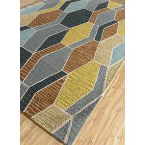 Alfombra de Lana y Viscosa con Diseño Geométrico para Pasillo, Rectangular de 4m, Grosor de 10mm, Modelo ZA Tla-4082 de Jaipur Rugs, Hecha a Mano - Product Image 2