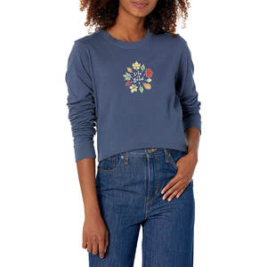 Camisetas de Mujer al por Mayor, Fabricadas en Fábrica, de Felpa, Lisas, Teñidas, Extra Grandes, Cálidas, de Invierno, con Cuello Redondo, Estilo Urbano - Product Image 1