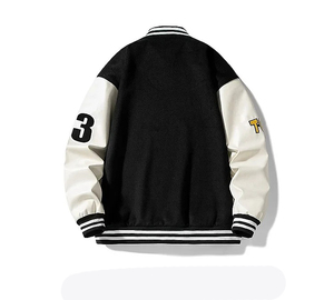 Veste universitaire de haute qualité à la mode personnalisée de marque Baseball Collage broderie Patch peau de mouton cuir vente entière pas cher prix - Product Image 4