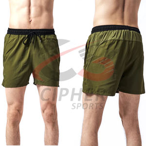 Pantalones cortos de malla para hombre baratos al por mayor de secado rápido de talla grande, pantalones cortos lisos para gimnasio, pantalones cortos de entrenamiento atlético con bolsillos para hombre - Product Image 6