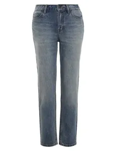 กางเกงยีนส์เข้ารูปผอมเพรียวสำหรับผู้หญิงกางเกงยีนส์ฮิปฮอปสีฟ้าคลาสสิก2025แฟชั่นใหม่ - Product Image 1