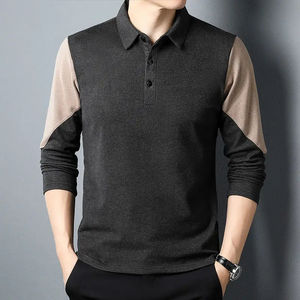 Camisa de Hombre de Diseño para Primavera/Otoño 2026, Nueva Camiseta de Manga Larga, Estilo Polo, Informal, para Negocios - Product Image 1