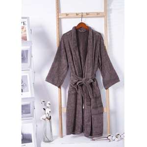 Absorbent Terry 100% Cotton Hotel <b>Robe</b> Winter Custom Logo Quick Dry Soft Woven Fabric Solid Color Luxury <b>Spa</b> Short-Sleeved - Product Image 5