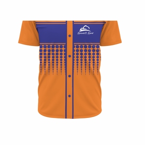 เสื้อเบสบอลระบายอากาศได้ดีมีกระดุมเต็มเม็ดดีไซน์ส่วนตัวขนาดพิเศษออกแบบได้ตามต้องการ - Product Image 5