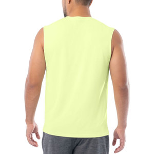 Débardeur d'été respirant sans manches en coton oem pour homme avec impression personnalisée pour gym streetwear et marque de distributeur - Product Image 2