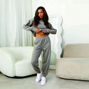 Pantalones Jogger de Cintura Media para Mujer, Pierna Recta Holgada, Bolsillos Laterales con Cremallera, Pantalones Deportivos Personalizados al por Mayor de Fábrica OEM - Product Image 4