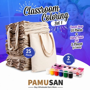 Kit de Pintura para Niños con Bolsa de Tela de 14x16, 25 Paquetes de Pinturas para Tela, Bolsas de Algodón - 1 Set de Actividades - Product Image 6