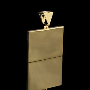 Collar con Colgante de Diamantes de Imitación Estilo Hip Hop, Personalizado, de Acero Inoxidable - Product Image 2