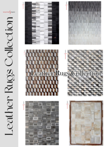 Vente chaude de tapis brodés indiens faits à la main de qualité supérieure tapis en cuir pour salon et salle à manger tapis et ensembles - Product Image 4