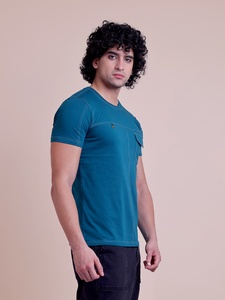 Meilleure qualité coupe régulière Premium couleur unie coupe coudre cou T-Shirt élégant confortable garde-robe chaque décontracté pour Look 100% - Product Image 5