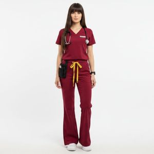 OEM Custom Nurse <b>Scrub</b> <b>Set</b> Breathable Medical Uniform Comfortable Hospital Workwear <b>Scrub</b> Suit Wholesale Nursing Suits - Product Image 1