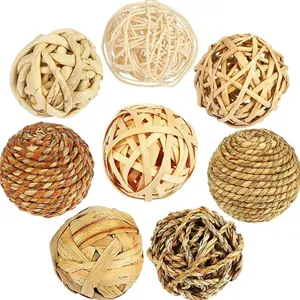 Christmas Decor Item from Viet Nam Handwoven Ball Natural Rattan Best quality in the market