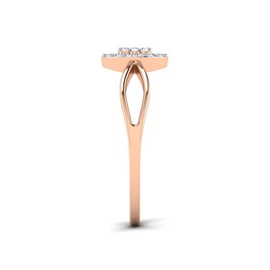 Anillo de compromiso y boda de plata de ley chapado en oro con diamante cultivado en laboratorio en forma de flor, corte brillante, para mujer cristiana, aniversario - Product Image 5