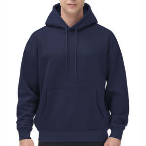 Sweats à capuche pour hommes 100% coton, basiques unis, polaire épais, fournisseur en gros, logo personnalisé OEM, vêtements décontractés, qualité supérieure, sweats à capuche à enfiler - Product Image 4