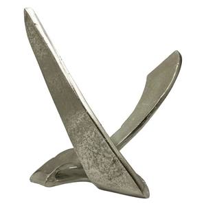 Sculpture abstraite moderne en aluminium argenté Décoration intérieure Pièce d'art Castello Or Sculpture abstraite moderne polie en aluminium - Product Image 2