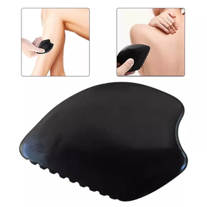 Outils Gua Sha pour le corps en acier inoxydable bâtons enduits de couleur noire pour sculpter et réduire les poches masseur de soins de la peau du corps - Product Image 1