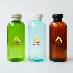 Bouteille à pompe en plastique PET de 300ml du fabricant du Vietnam pour l'utilisation de shampooing cosmétique pour cheveux et soins de la peau - Product Image 2