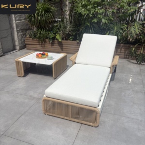 Chaises longues d'extérieur <span class=keywords><strong>en</strong></span> aluminium pour piscine, mobilier de jardin <span class=keywords><strong>en</strong></span> métal, chaise longue <span class=keywords><strong>en</strong></span> corde, lit de repos de luxe, mobilier de patio, <span class=keywords><strong>transat</strong></span> - Product Image 2