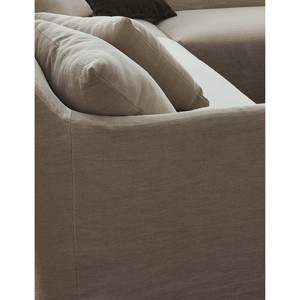 Lowell Chesterfield Sectional <b>Sofa</b> by Amber Lewis X Four Hands Genuine Leather Extendable Corner <b>Slipcover</b> <b>for</b> Home Furniture - Product Image 6