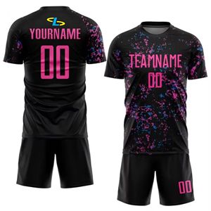 Vêtements de sport respirants, design personnalisé par transfert thermique, maillot de football à manches courtes, uniformes de football unisexes, 100% polyester, imperméable - Product Image 5