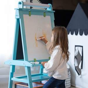 Tablero <span class=keywords><strong>de</strong></span> dibujo <span class=keywords><strong>de</strong></span> madera para niños, pizarra para el hogar, caballete <span class=keywords><strong>de</strong></span> Pie ajustable, tablero <span class=keywords><strong>de</strong></span> dibujo <span class=keywords><strong>de</strong></span> pintura con papel - Product Image 2