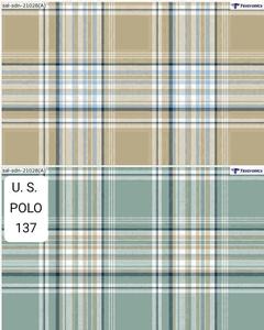 ผ้าเชิ้ตผ้าฝ้ายแท้ย้อมเส้นด้ายลายตารางหมากรุก ยี่ห้อ US POLO สำหรับตัดเย็บชุดเด็กชายและเด็กหญิงในงานแต่งงาน - Product Image 2