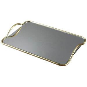 Plat de service et plateau en métal de qualité élégante à un seul niveau, vaisselle pour hôtel et événements - Product Image 1