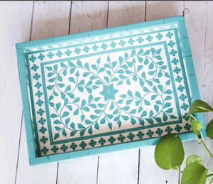 Plateau de service en incrustation d'os fait à la main dernière conception cuisine restauration bonne qualité taille personnalisée de l'inde - Product Image 6