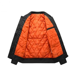 Chaqueta de bombardero de vuelo de patrón cómodo clásico personalizada para ropa de hombre chaqueta impermeable para hombre - Product Image 6