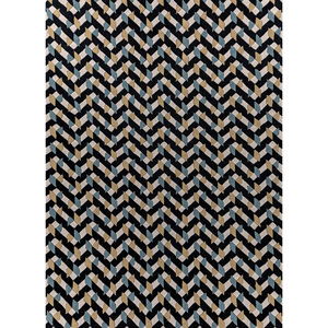 Adrift Hand Tufted Wool <b>Rugs</b> Grey & <b>Black</b> Geometric Pattern for Home-TRA-15159 - Product Image 1