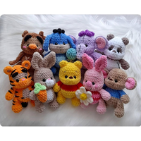 CHARME D'ACCESSOIRE DE DESIGNS MIGNON: CROCHET DE PORTE-CLÉS EN PET FAIT À LA MAIN, MINI ANIMAUX AU CROCHET POUR DÉCOR DE SAC À DOS.