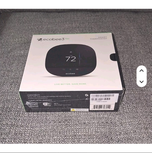 Termostato Intelligente Ecobee-3 Lite Nero in Silicone e Plastica Sigillato in Fabbrica con Accessori Completi Origine USA - Product Image 1