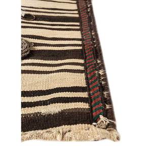 Nayaab Ivory Flat Weaves Wool <b>Rugs</b> PAEM-961 Handmade Striped Rectangle Jute <b>Rugs</b> for Home Living Room <b>Bedside</b> Hallway Use - Product Image 4