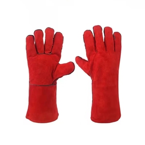 Guantes de soldadura de piel sintética Premium SAFETREE de 14 pulgadas: resistentes al calor y a las chispas, guantes de cuero de seguridad duraderos de Pakistán - Product Image 1