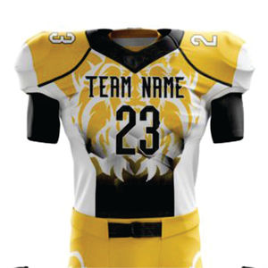 Uniforme de football pour hommes Ensemble maillot et pantalon de football américain personnalisé pour hommes Vêtements de sport d'équipe en sergé sublimés respirants - Product Image 2