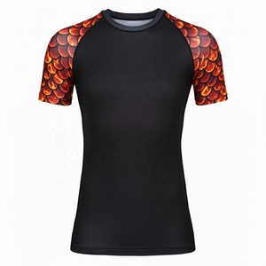 Camisetas de Compresión Rashguard para Hombre, MMA, BJJ, Protección UV UPF50, Secado Rápido, Transpirables, Logotipo Personalizado, Venta al Por Mayor - Product Image 2
