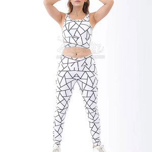 Conjunto de Yoga para mujer de etiqueta privada de alta calidad, conjunto de Yoga personalizado de algodón para mujer, hecho en Pakistán - Product Image 5