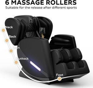 Silla de Masaje Plegable Portátil de Gravedad Cero de Lujo con Nuevo Diseño 2025, Uso Comercial, Bolsas de Aire para Todo el Cuerpo, Rodillo para Piernas y Cintura, Musical - Product Image 2