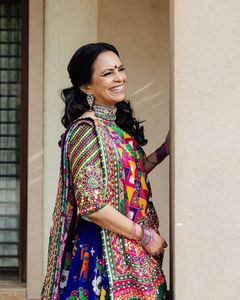 เปิดตัวผ้าคอตตอนพิมพ์ลายดิจิทัลแบบพิเศษจาก Navratri ผ้าคอตตอนแท้งานผ้าใบขอบ lehenga choli dupatta - Product Image 4