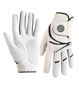 Gants de golf respirants personnalisés, main gauche, en cuir de cabretta, pour jeunes et adultes, avec sangles de poignet respirantes et réglables - Product Image 1