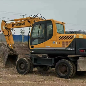 Excavadora de ruedas de alta calidad 13Ton 14ton 15ton Retroexcavadora hidráulica con ruedas Hyundai Excavadora - Product Image 1