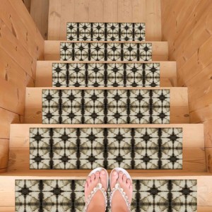 Alfombra geométrica con diseño de escalones, alfombra estampada, antideslizante, diseño moderno, ideal para comedor - Product Image 2