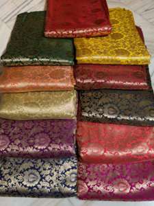 Tela Jacquard brocada pesada con textura rica para prendas Saris Blusas Kurtis Dupattas y costuras de tapicería - Product Image 3