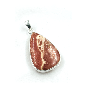 Trendy Chic Charming Silver Pendant Genuine Rhodochrosite Gemstone with Diamond & Brass Minimalist Fashion Pendants & <b>Charms</b> - Product Image 6
