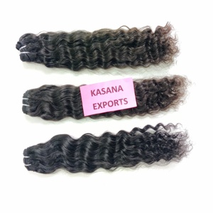 Extensiones de cabello humano de paquete vietnamita de procesamiento químico doble máquina India cruda de tejido profundo suelto de Color Natural para mujer - Product Image 1